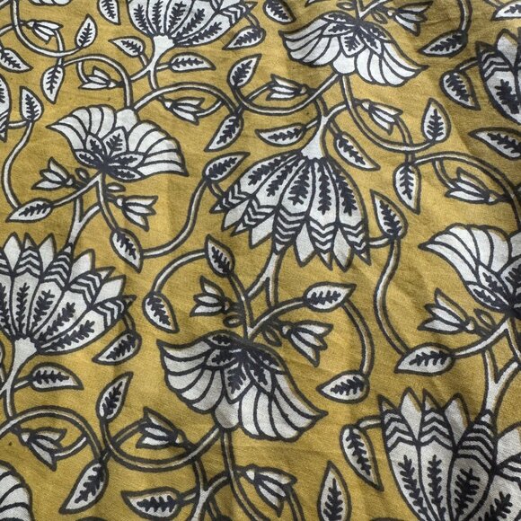 Mod's Mahal Floral Split Neck Midi Dress Womens Size XS Pockets Block Print Boho - Picture 8 of 13